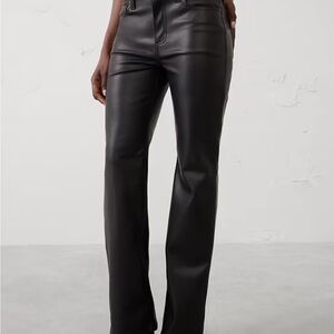 Banana Republic Black Boot Cut Pants MID-RISE BOOTCUT VEGAN LEATHER PANT